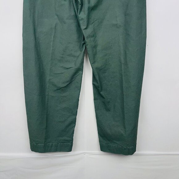 A New Day Wide-Leg Green Cotton-Blend Trousers With Back Pockets - Picture 5 of 12